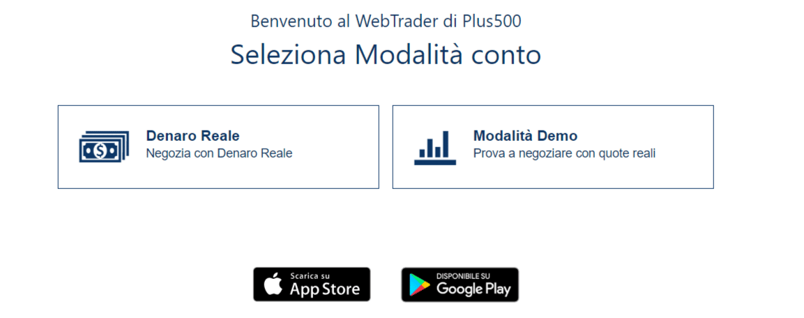 conto demo plus500 come aprirlo