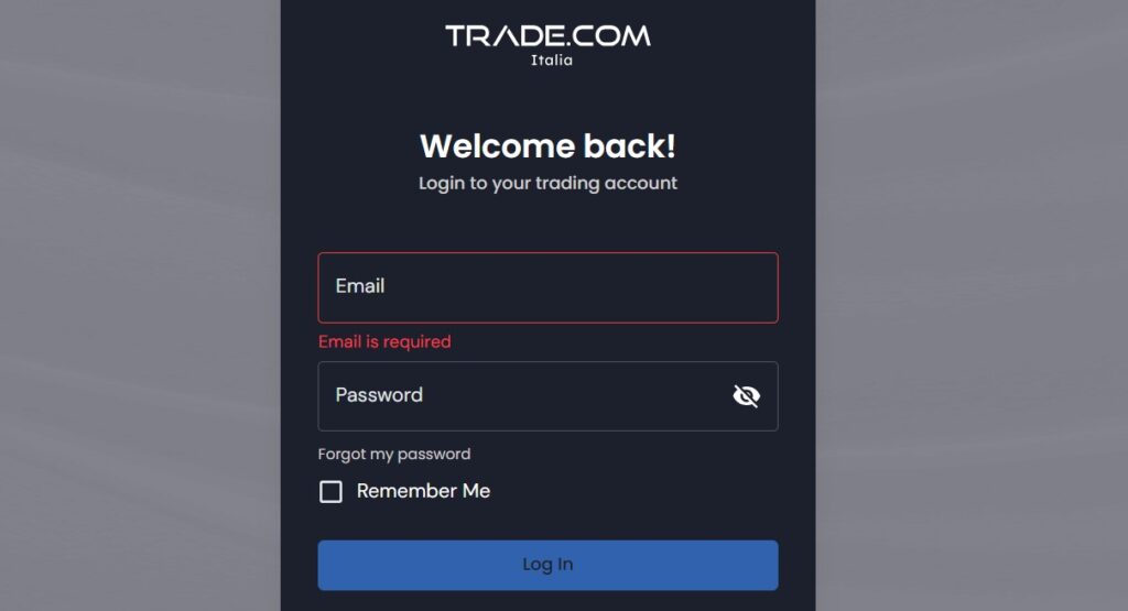 Trade.com login