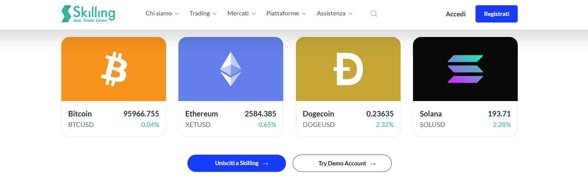 Migliori piattaforme trading di criptovalute - Skilling